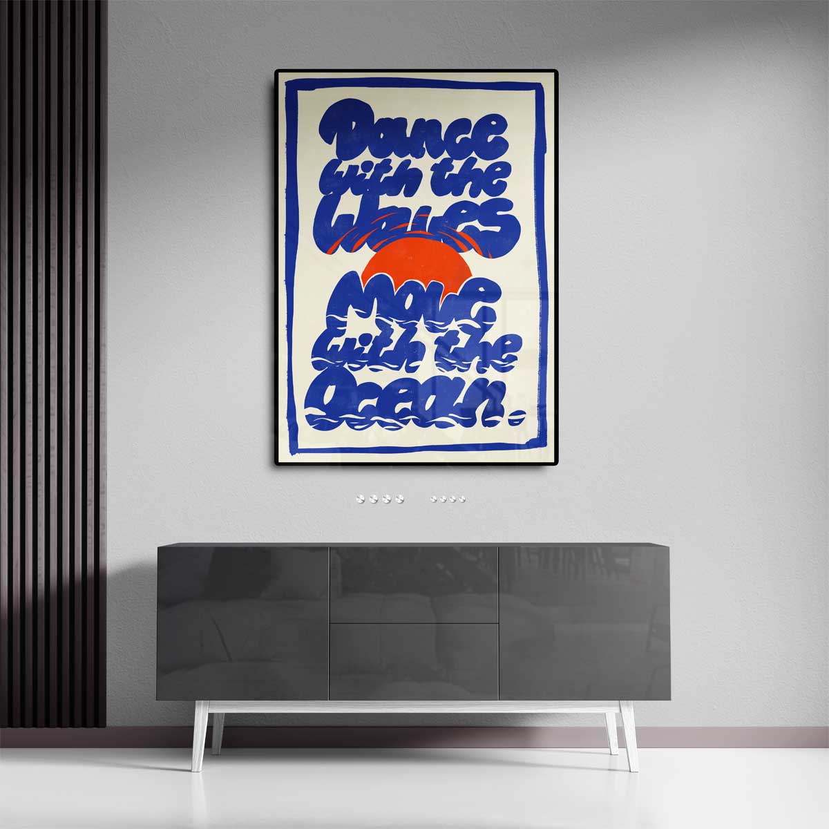 Dans met de Golven – staande wandkunst voor woonkamer of interieur