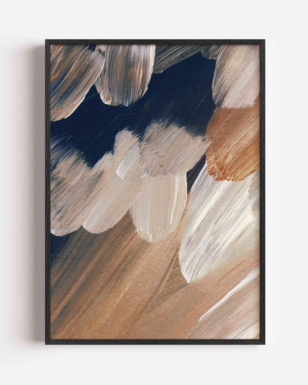 Abstracte penseelstreken – schilderkunst portret poster als wanddecoratie