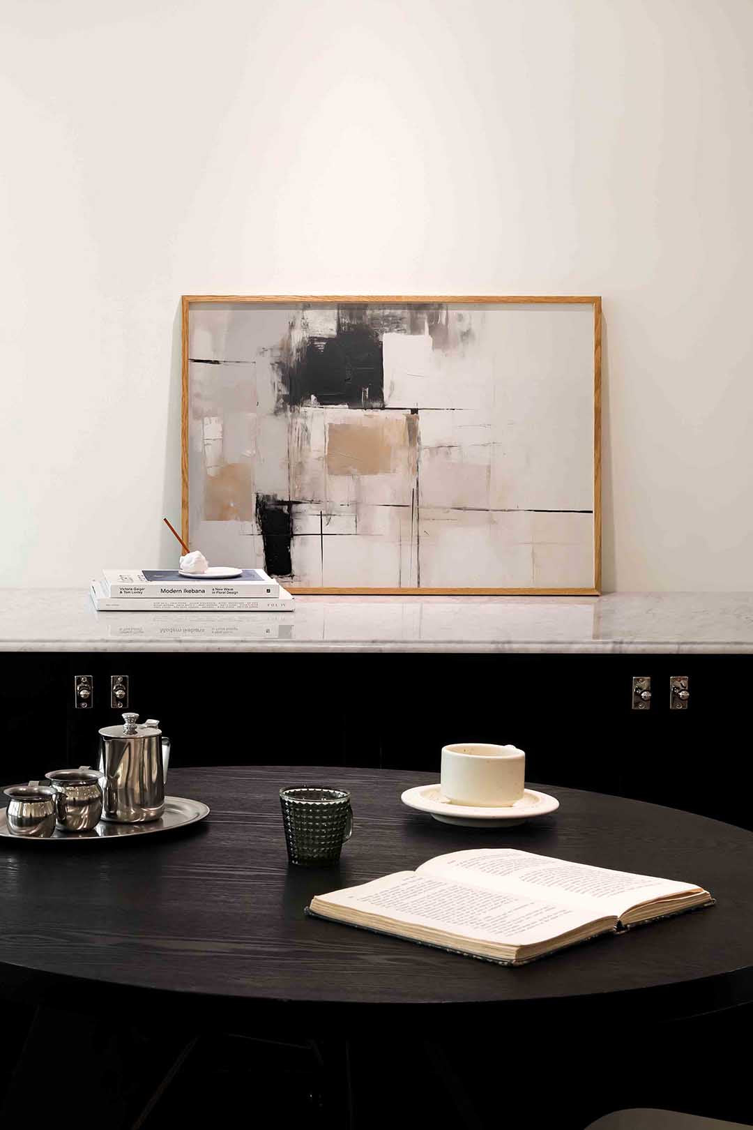 Abstracte vormen – abstracte poster in liggend formaat