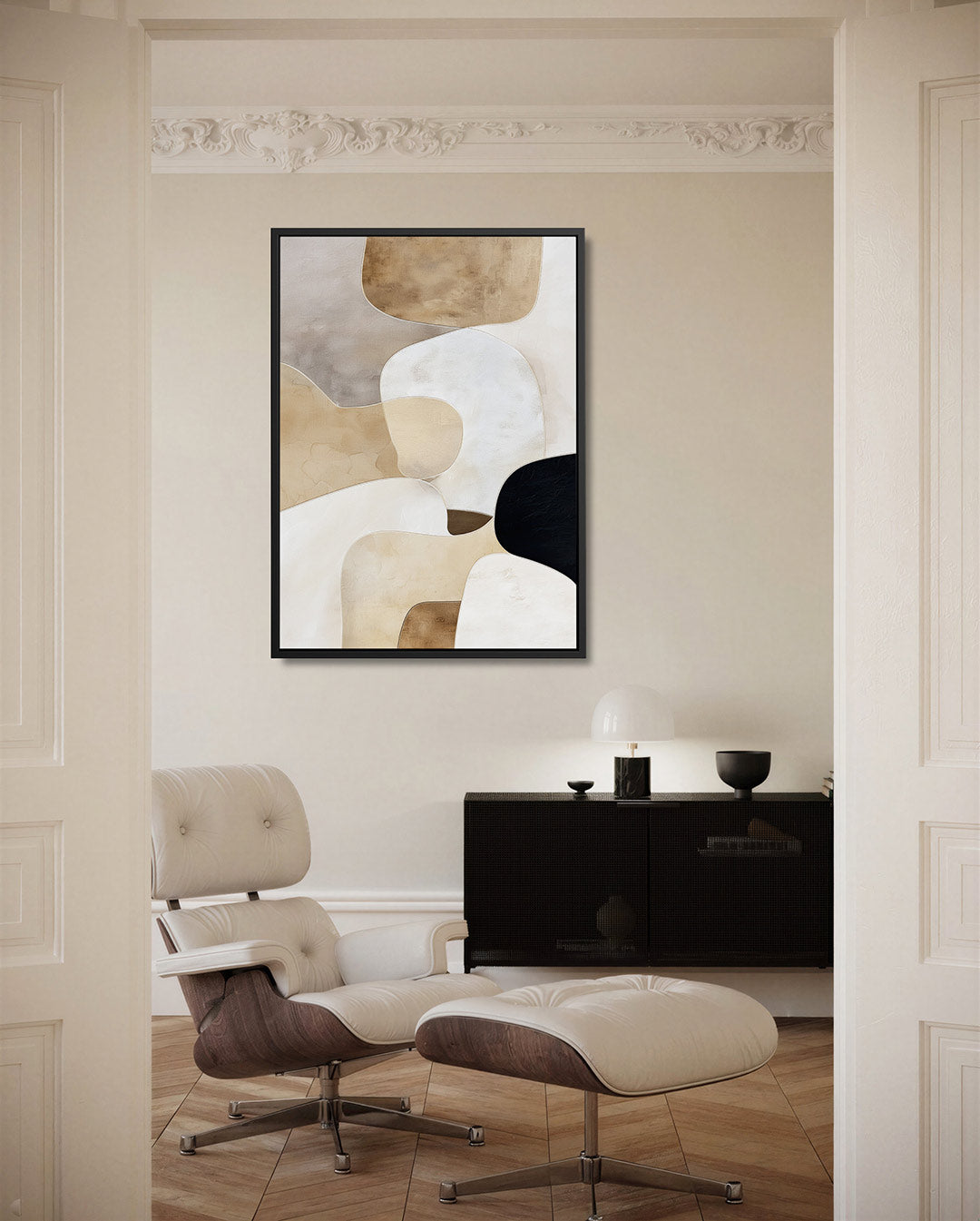 Organische vormen compositie – moderne staande wandkunst