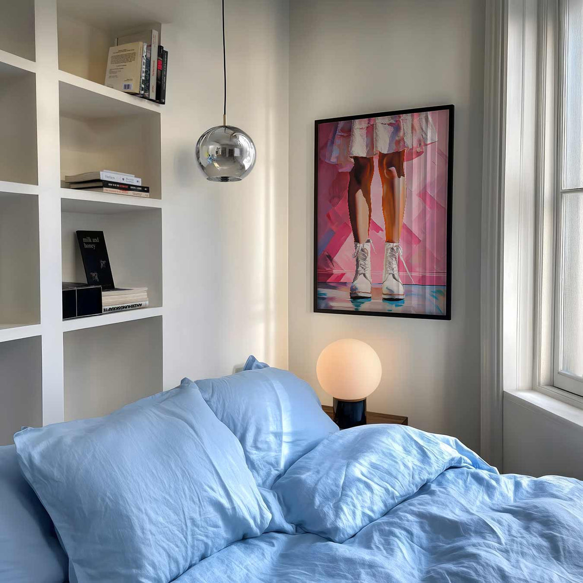 Vrouwelijke Elegantie in Roze – zomer poster als frisse staande wanddecoratie
