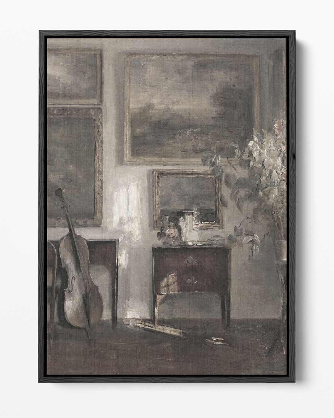 Rustieke Sfeer in Muzikale Hoek – portret kunstwerk als wanddecoratie