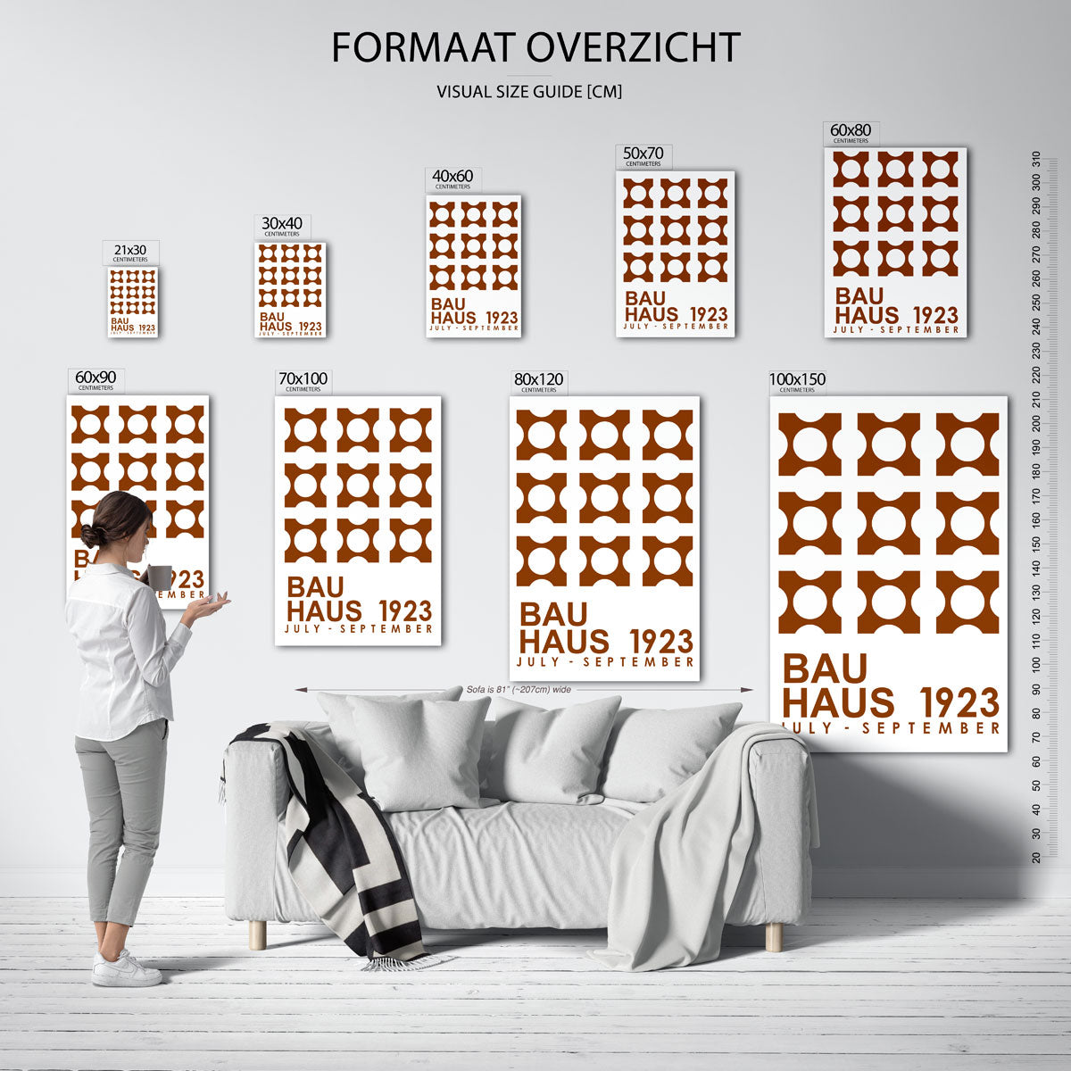 Vormen en vlakken – Bauhaus poster als moderne geometrische wanddecoratie
