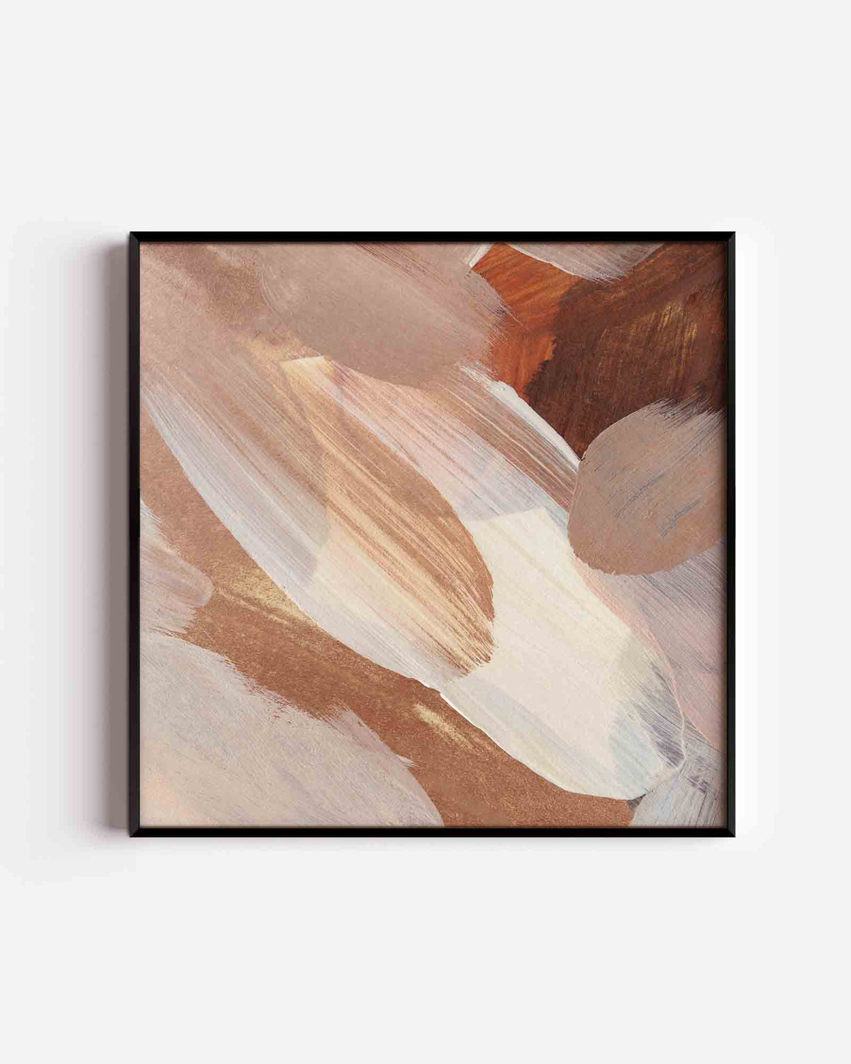 Abstracte penseelstreken – schilderkunst vierkante poster als wanddecoratie