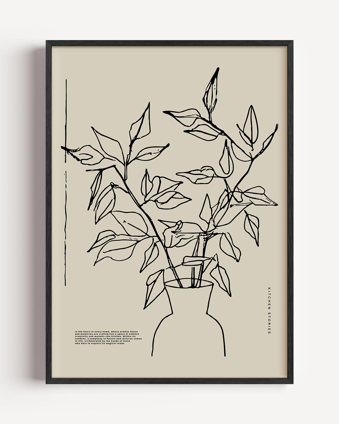 Botanische Elegantie in de Keuken – keuken portret poster als wanddecoratie