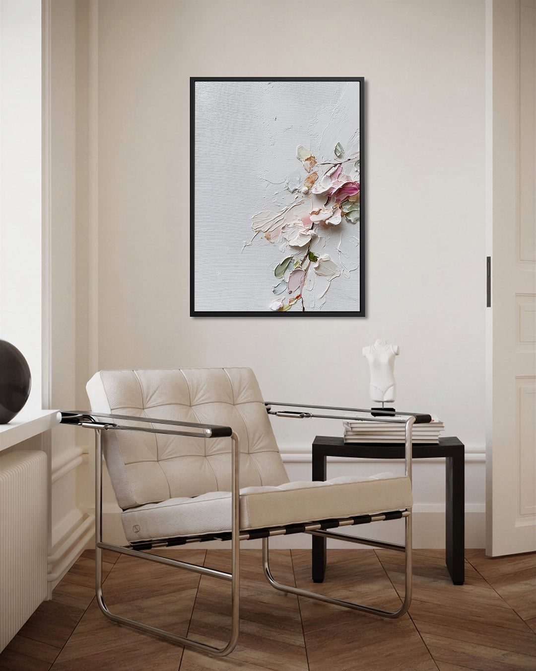 Bloemrijke textuur – staand wanddecoratie kunstwerk