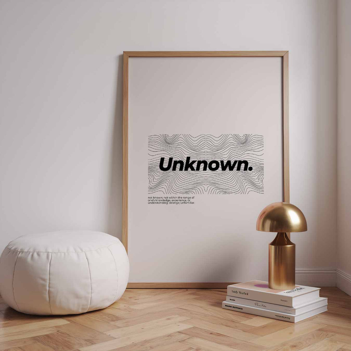 Unknown - Stijlvolle Typografische – urban poster in staand formaat