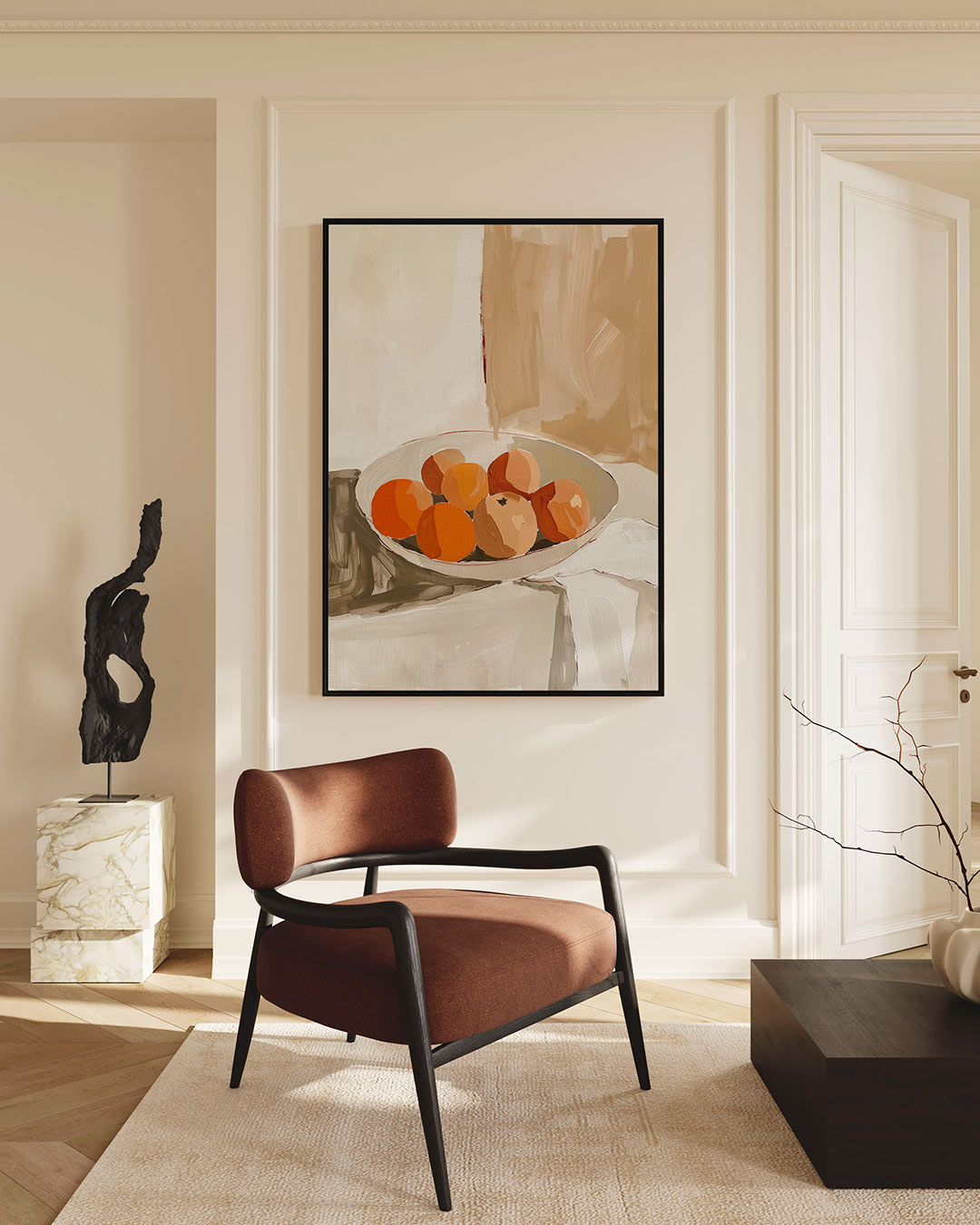 Fruit in schaal – staand wanddecoratie kunstwerk