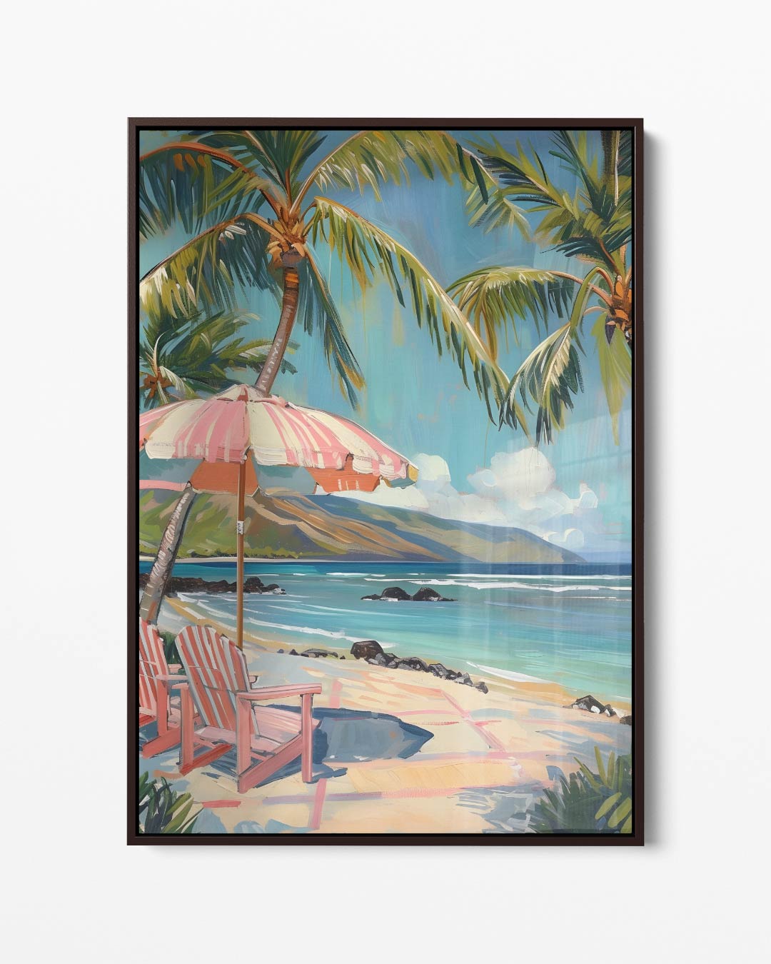 Tropische Stranddag – portret kunstwerk als wanddecoratie