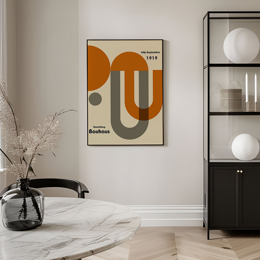 Vorm en kleur – geometrische Bauhaus poster in staand formaat