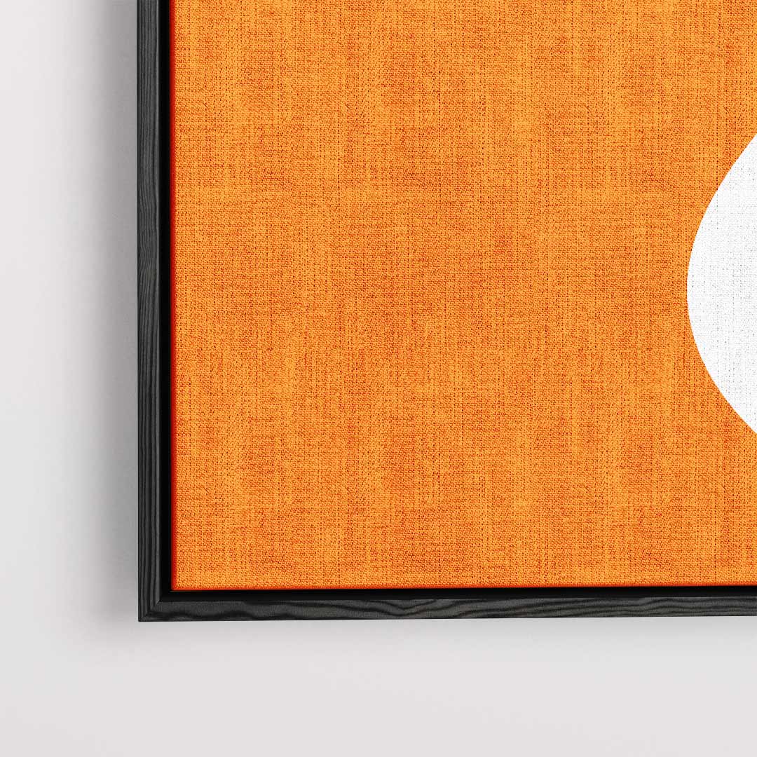 Speelse Oranje Golven – dibond kunstwerk als wanddecoratie