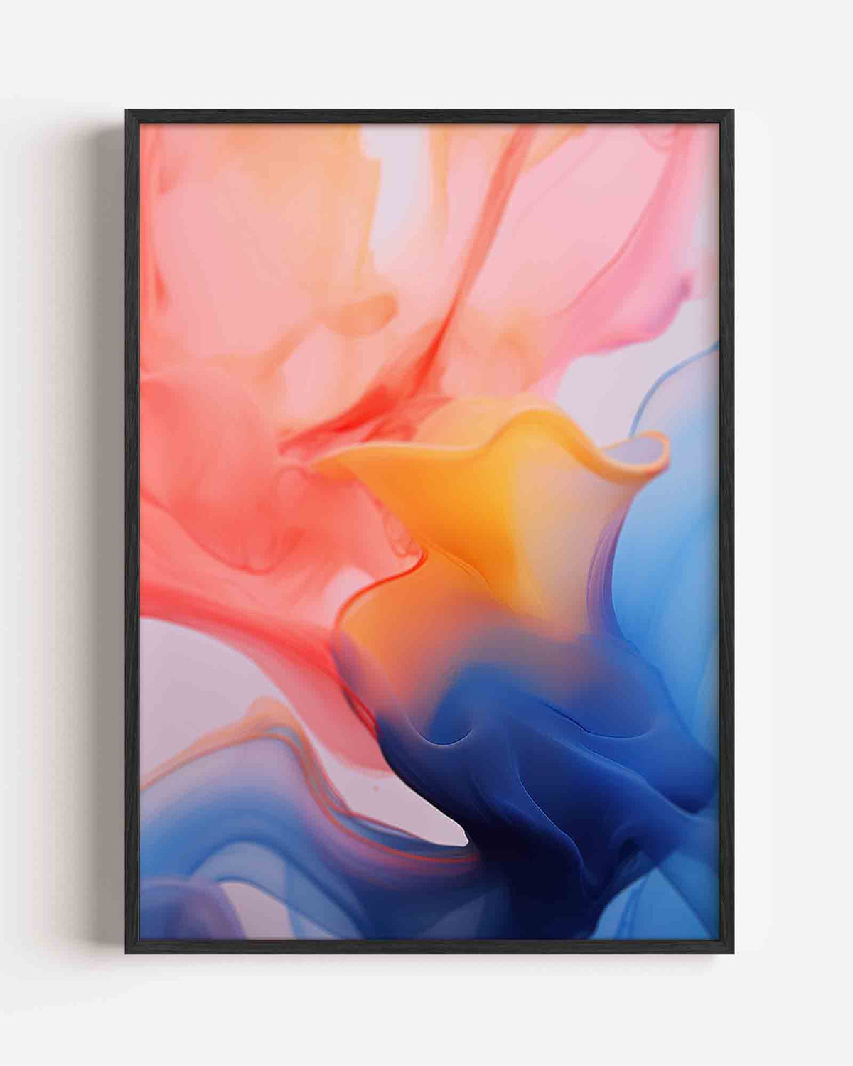 Vloeiende kleuren – Kleur & Vormen portret poster als wanddecoratie