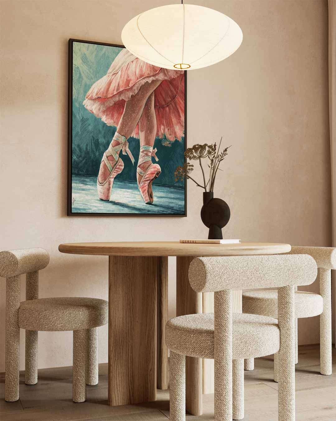 Elegantie in Beweging – canvas wanddecoratie in portret formaat