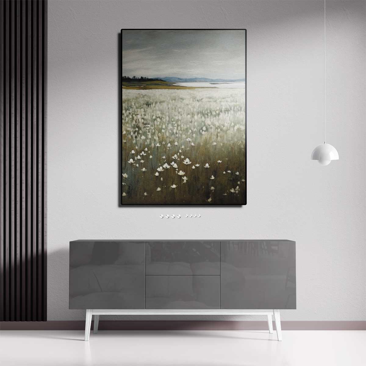 Bloemenzee bij de Zee – staande wandkunst voor woonkamer of interieur