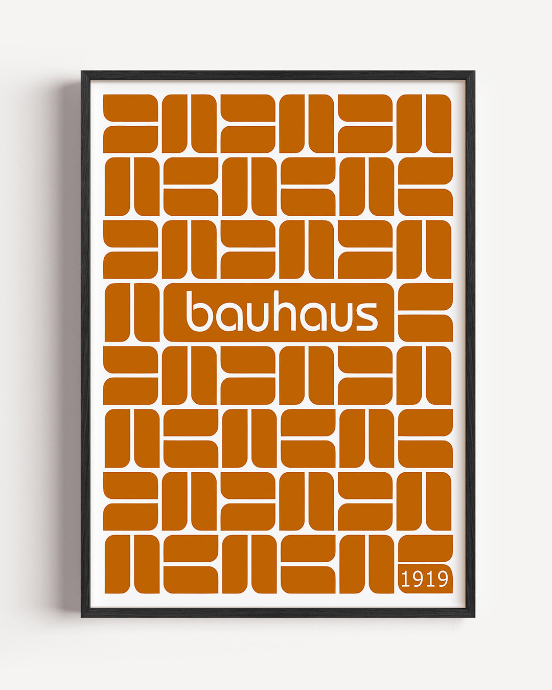 Vormritme en kleur – staande Bauhaus poster als wanddecoratie