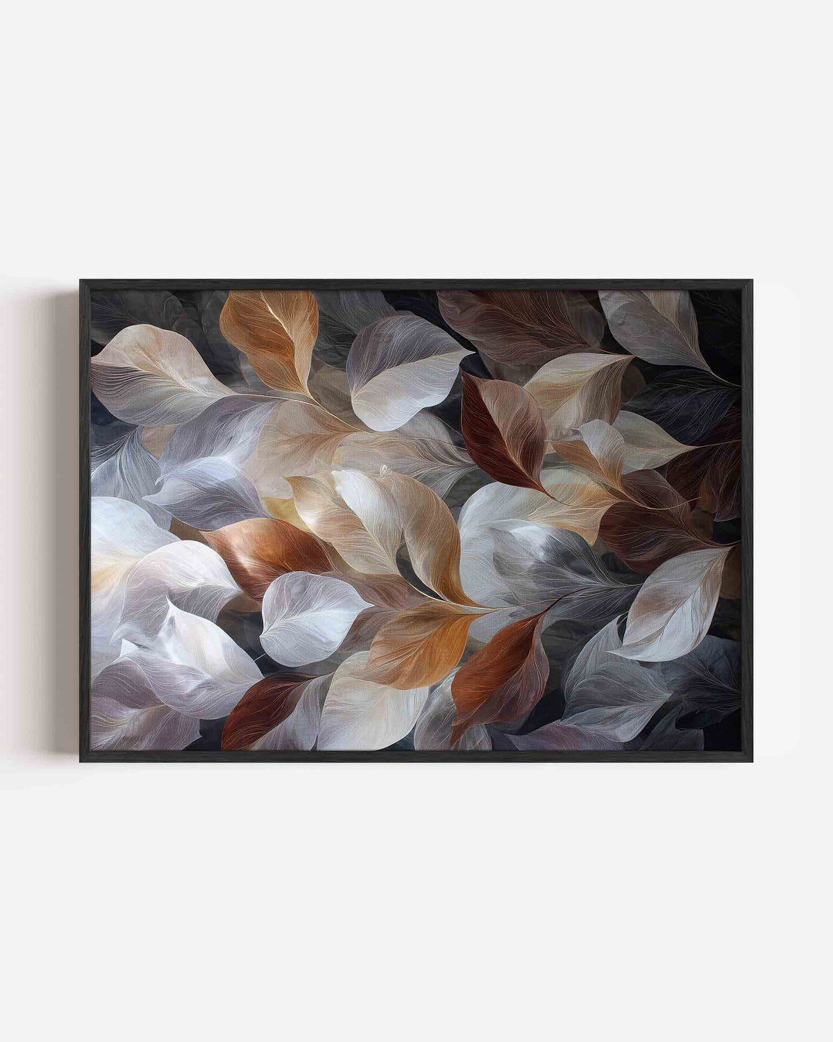 Bladeren compositie – abstracte landscape poster als wanddecoratie