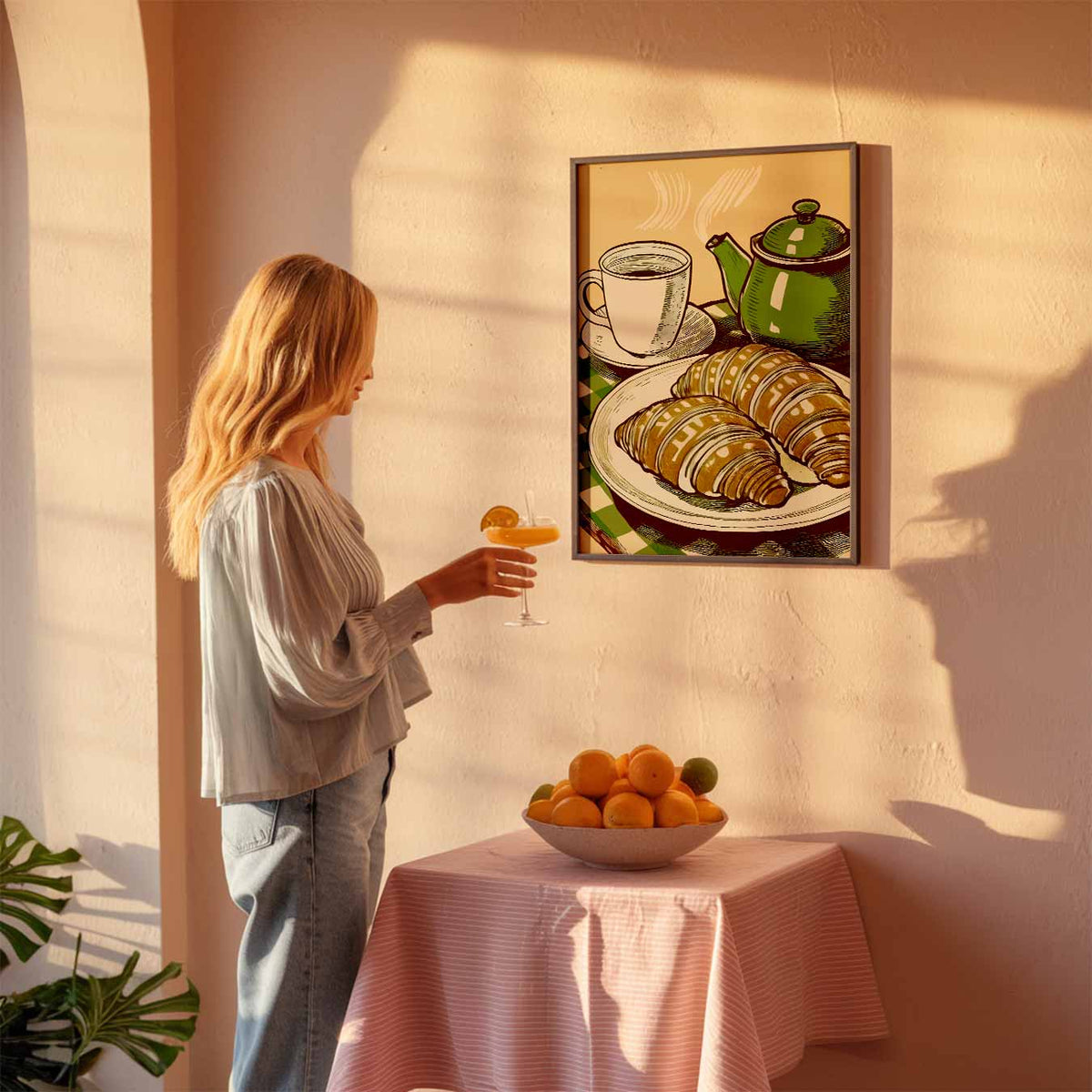 Franse Ontbijtsfeer – keuken poster als sfeervolle staande wanddecoratie