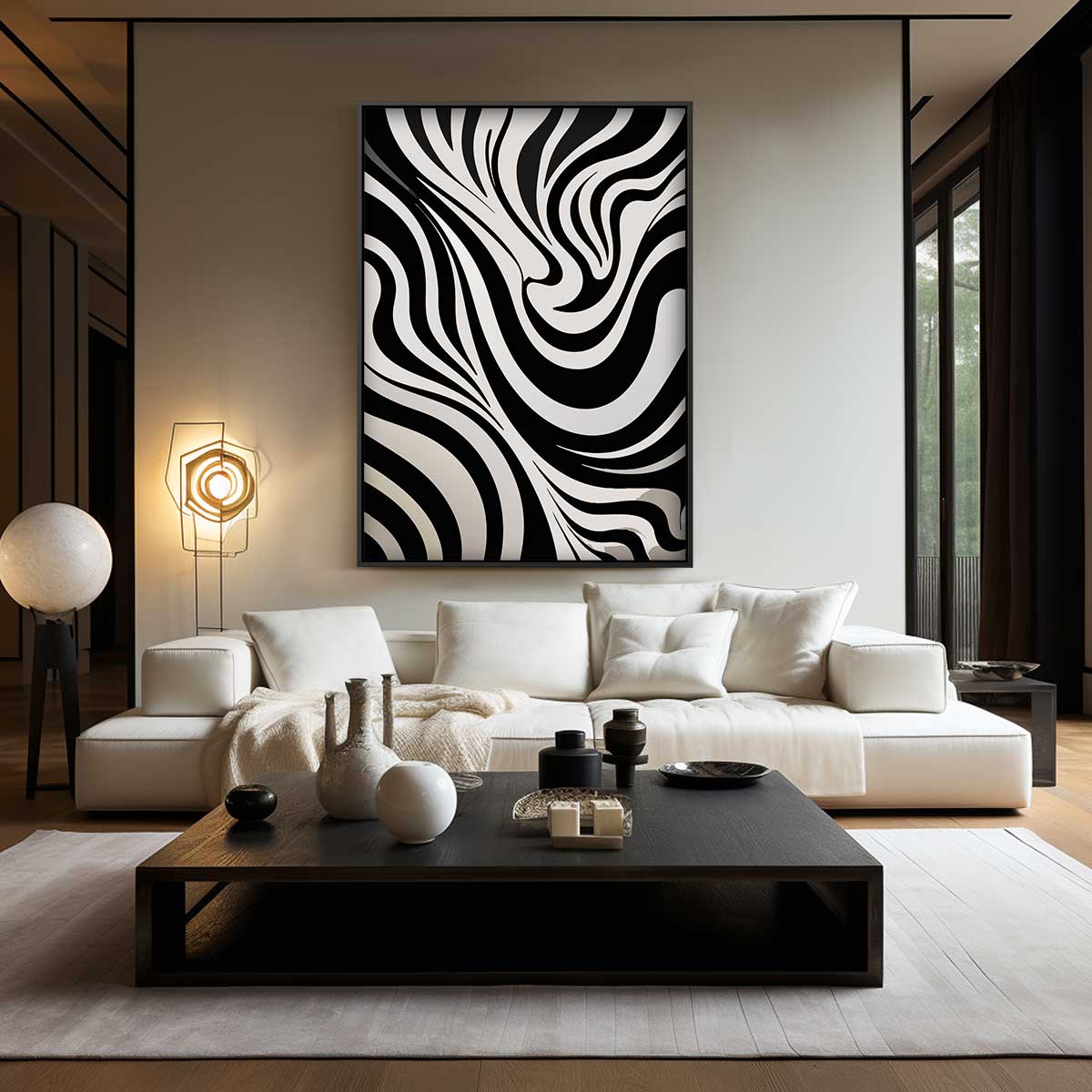 Golf van Contrast – modern portret kunstwerk van WallArtistic