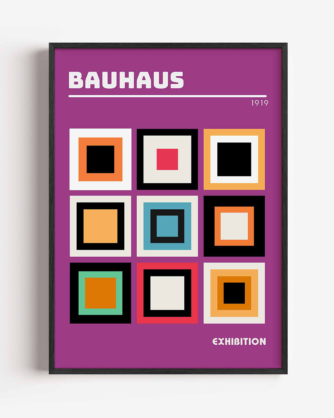 Vorm en kleur – staande Bauhaus poster als wanddecoratie