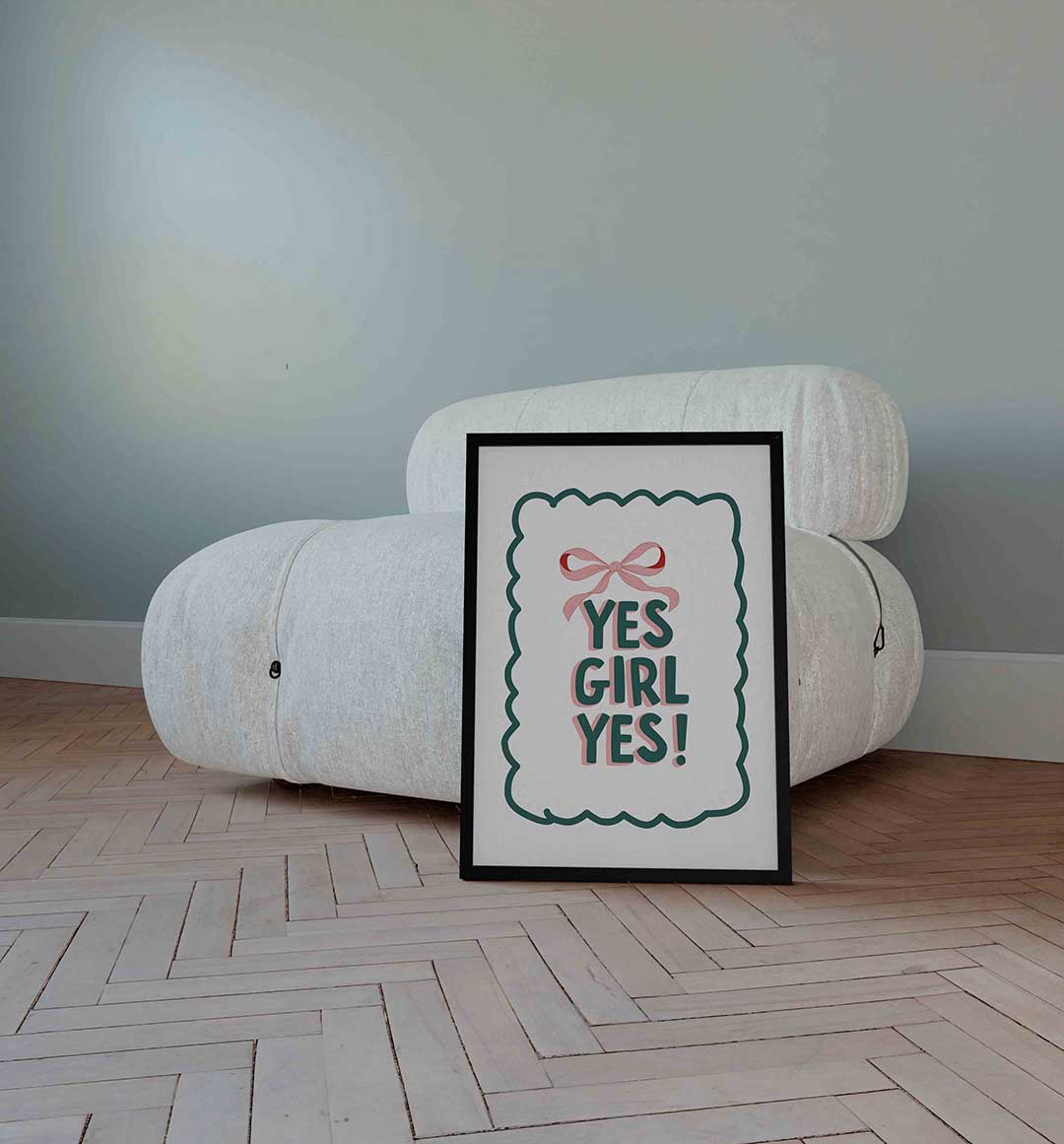 Yes girl yes – Pop Art wandkunst als portret poster