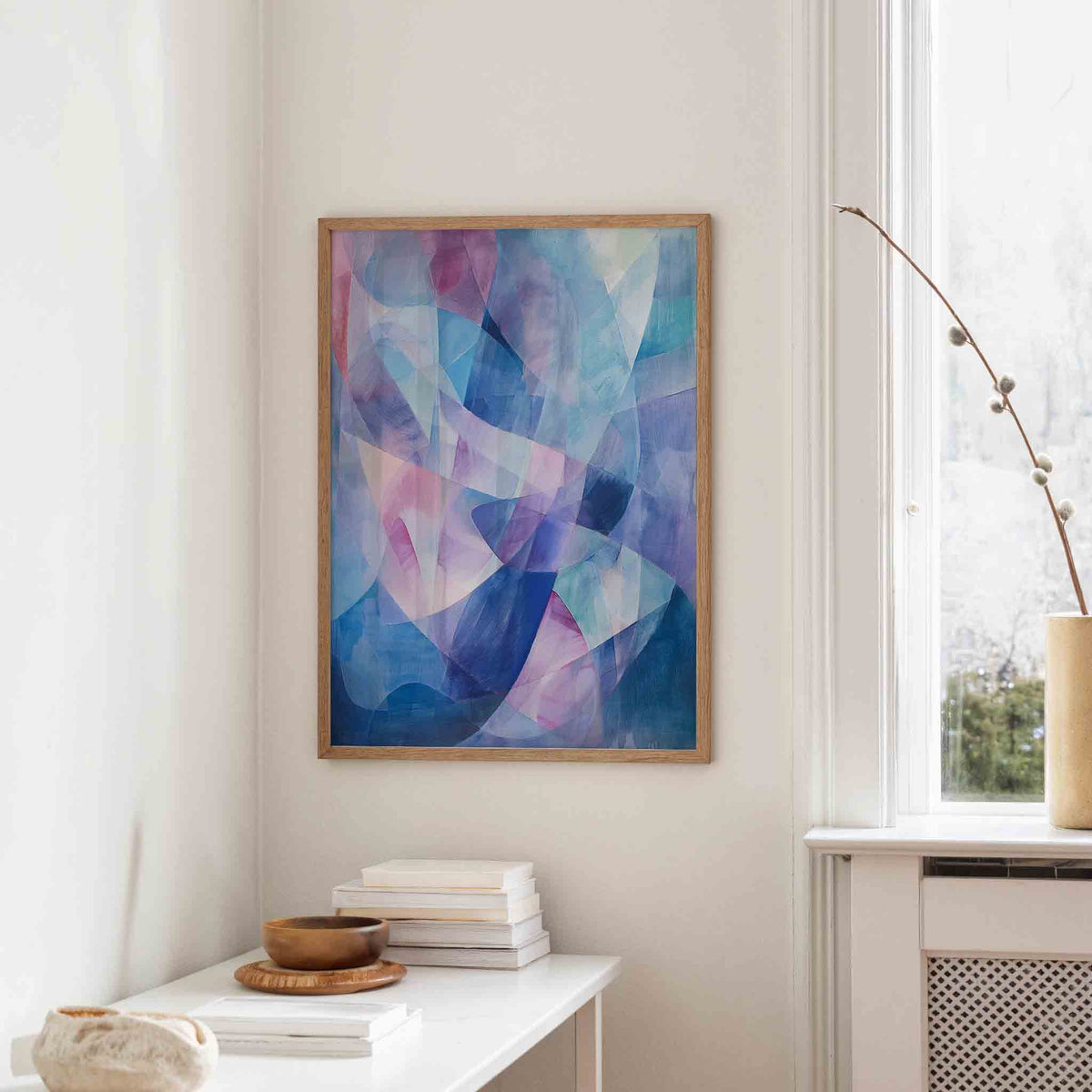 Abstracte vormen – staande hedendaagse wanddecoratie van WallArtistic