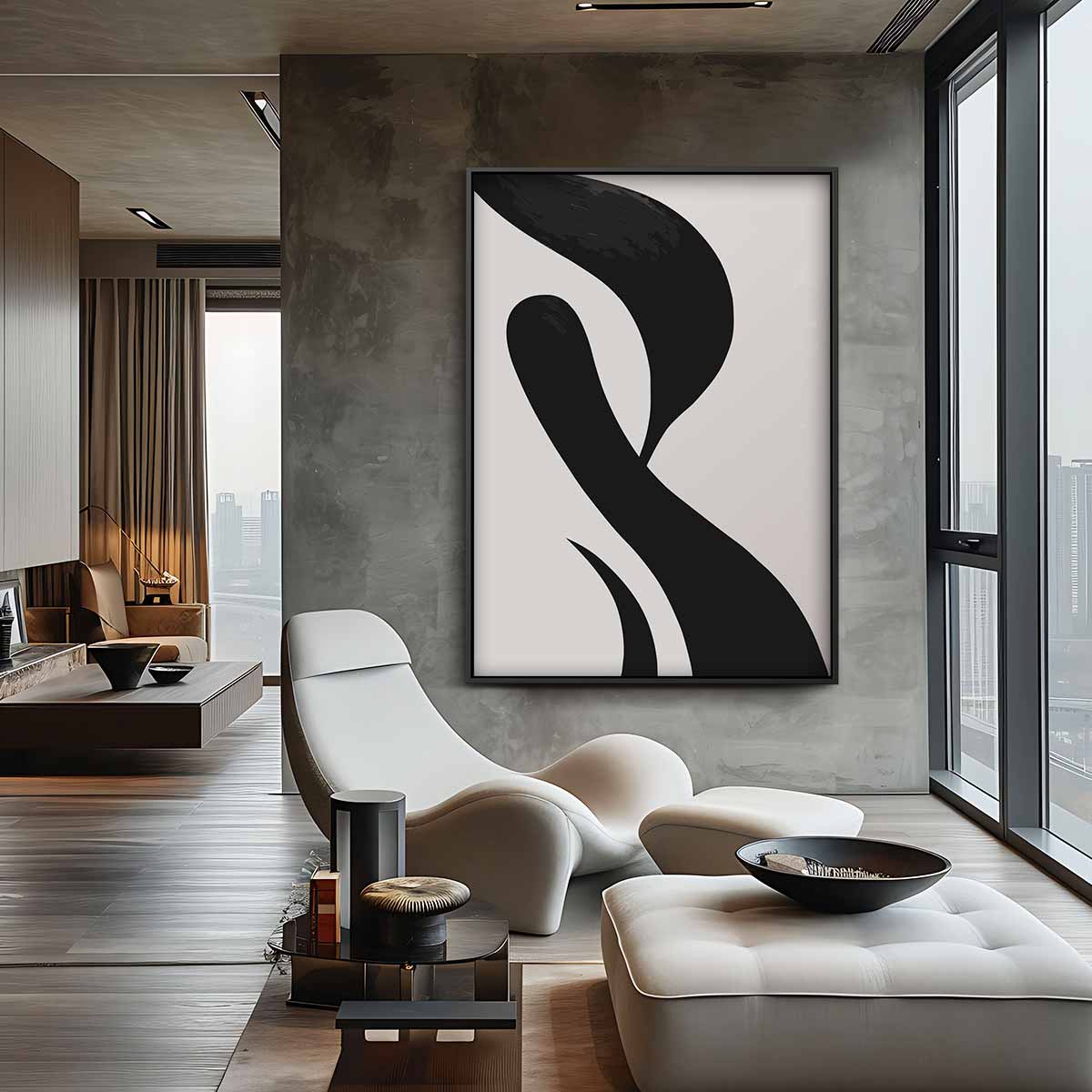 Dans van Schaduw – canvas wanddecoratie in portret formaat