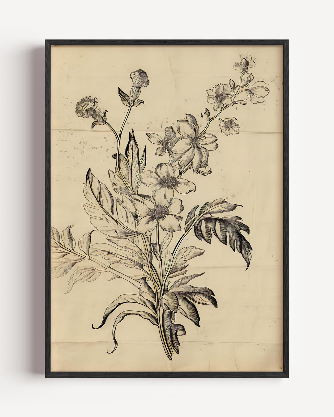 Botanische Tekening – abstracte portret poster als wanddecoratie