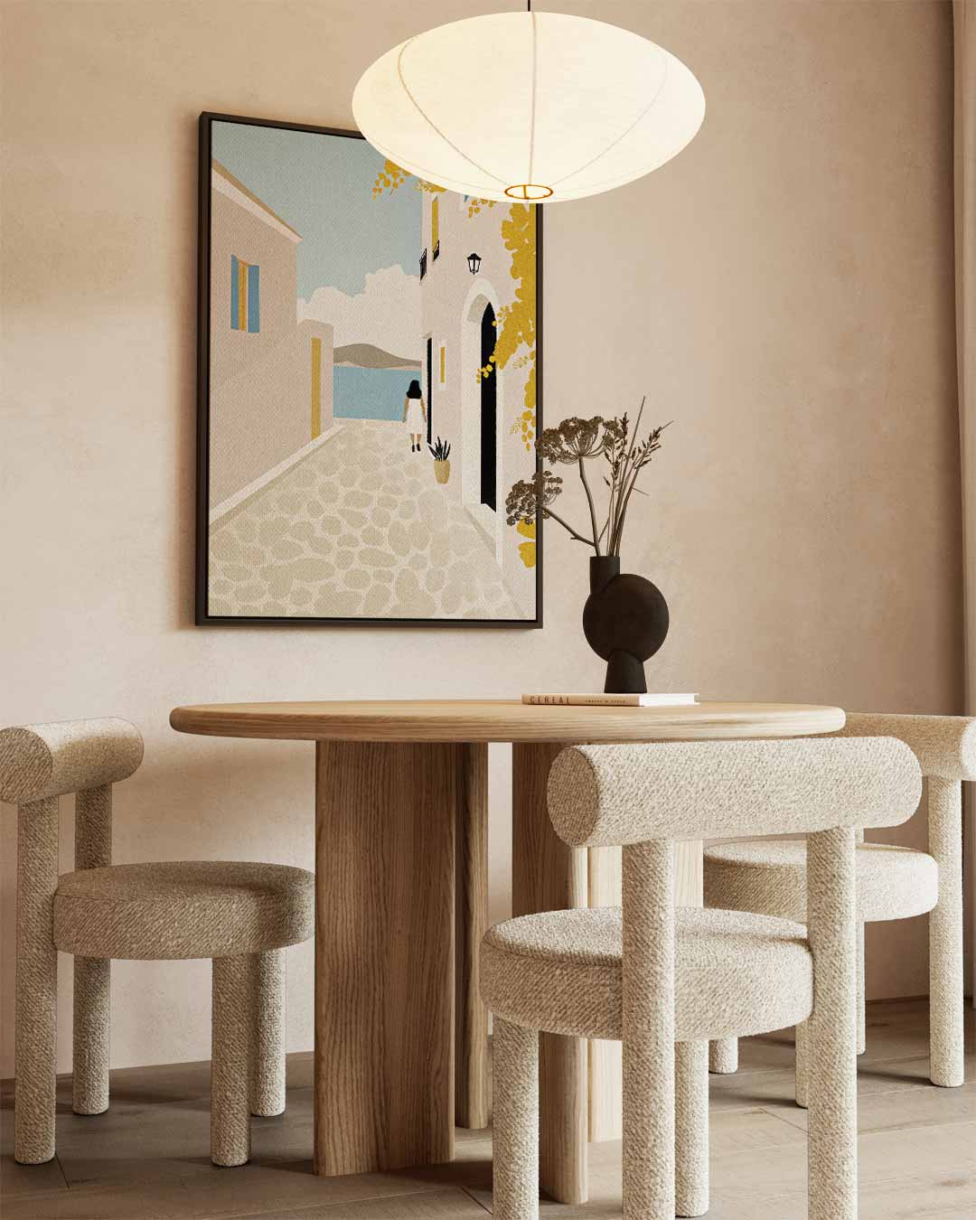 Zomerse Straatwandeling – staand kunstwerk voor modern interieur