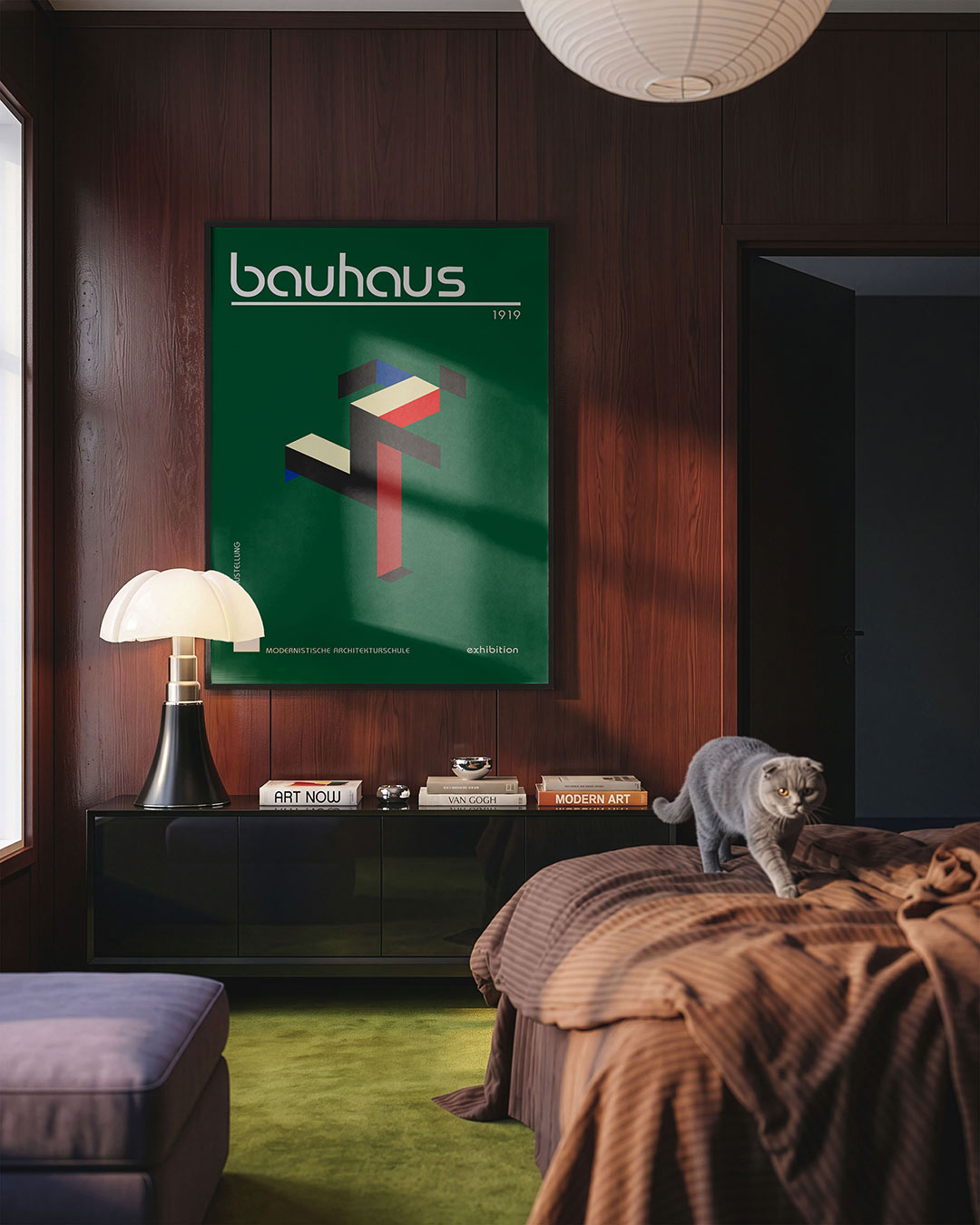 Vorm en kleur – geometrische Bauhaus poster in staand formaat