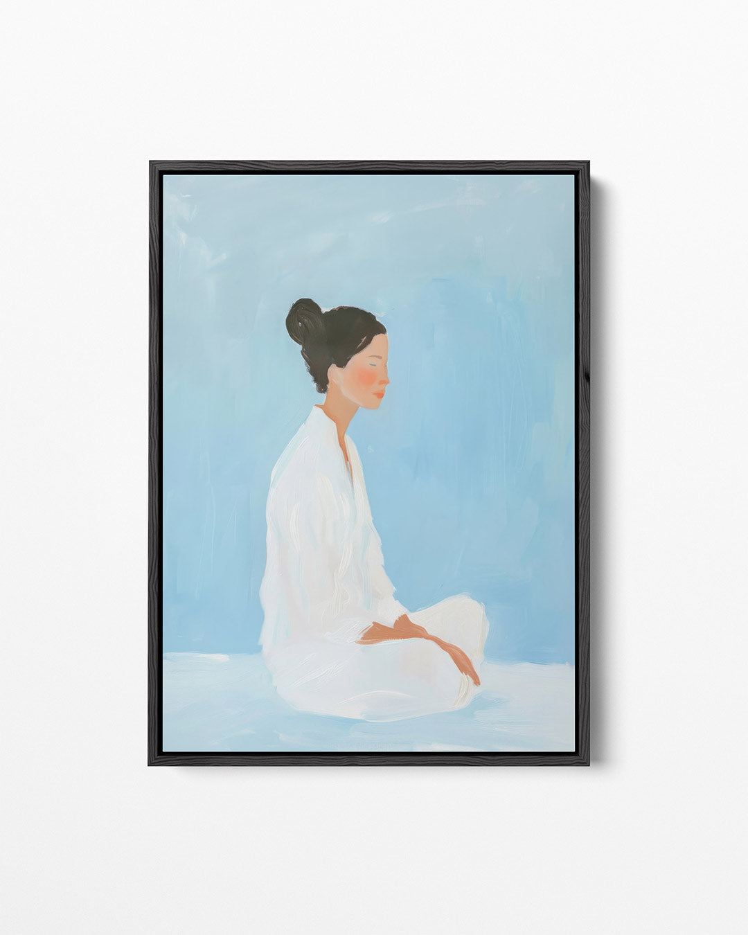 Rustige zittende vrouw – staand wanddecoratie kunstwerk