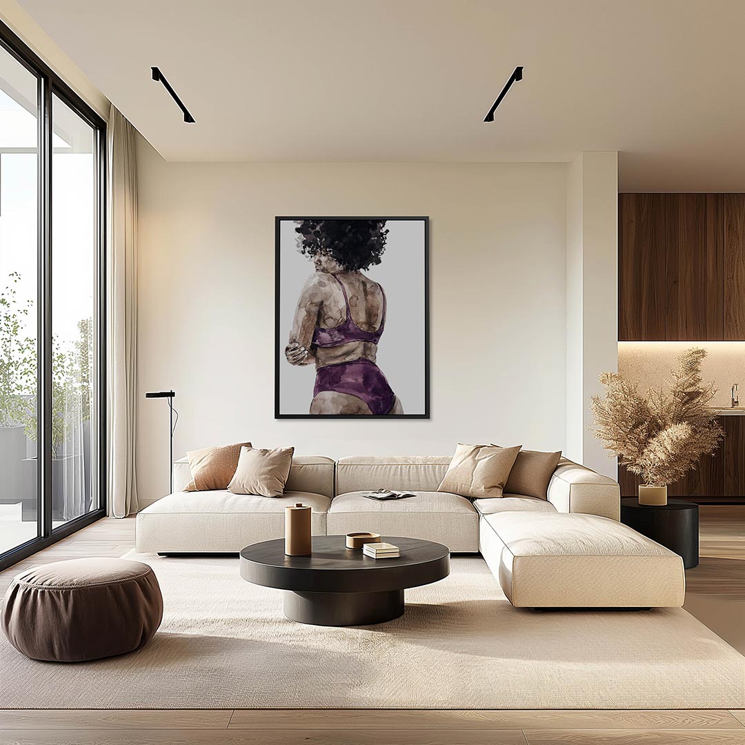 Vrouwelijke silhouet studie – staand wanddecoratie kunstwerk