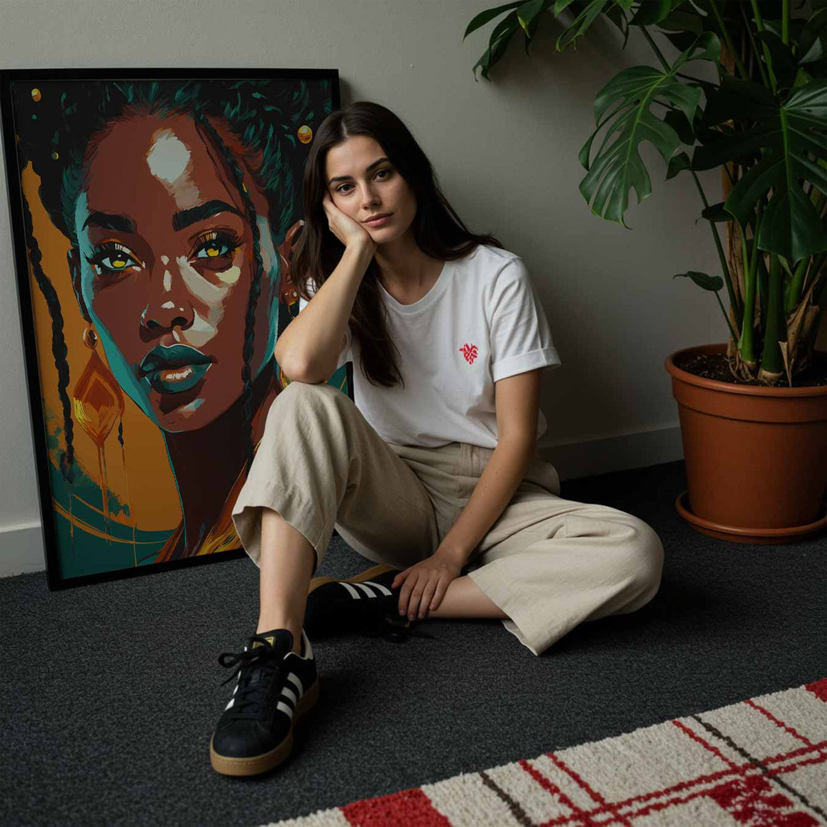 Vrouwelijke Kracht Portret – zomerse poster in staand formaat