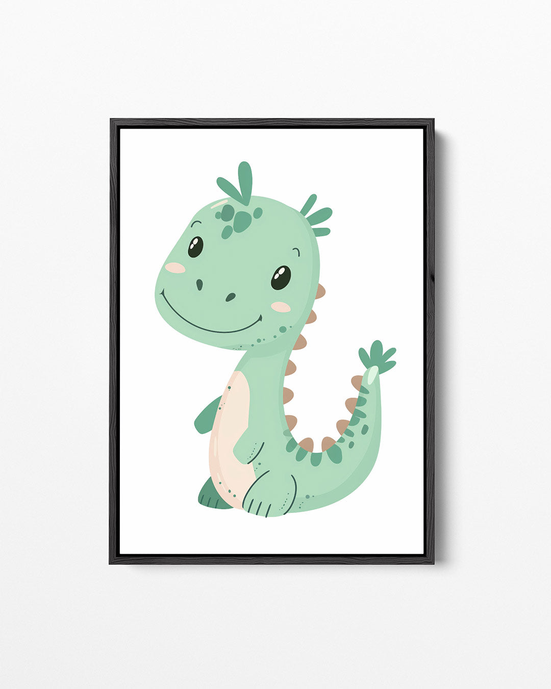 Vrolijke dino illustratie – staand wanddecoratie kunstwerk
