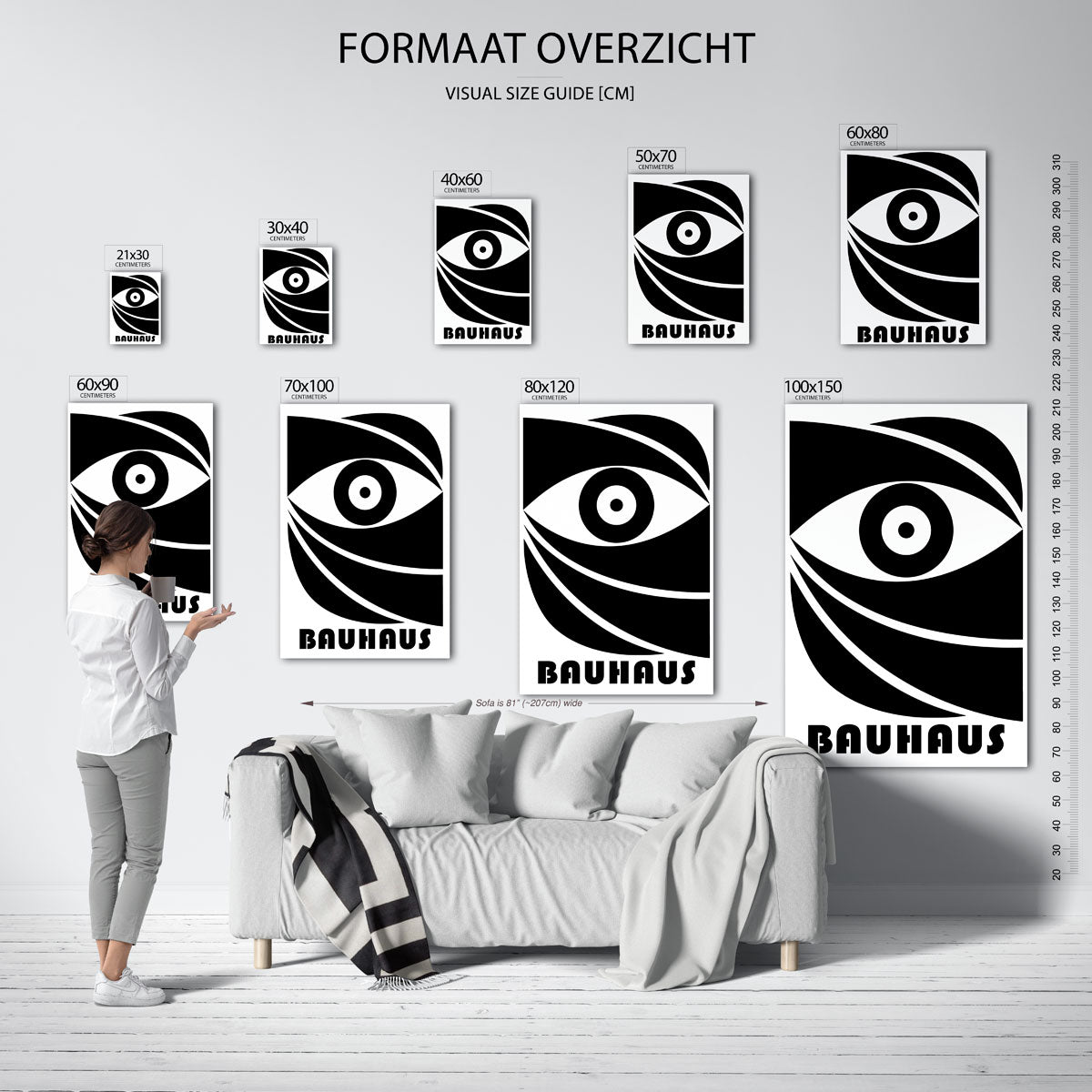 – geometrische poster in Bauhaus-stijl van WallArtistic