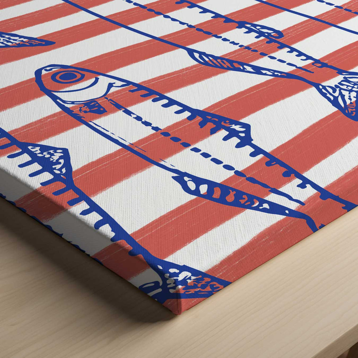 Vrolijke Vissenstrepen – canvas kunstwerk als wanddecoratie