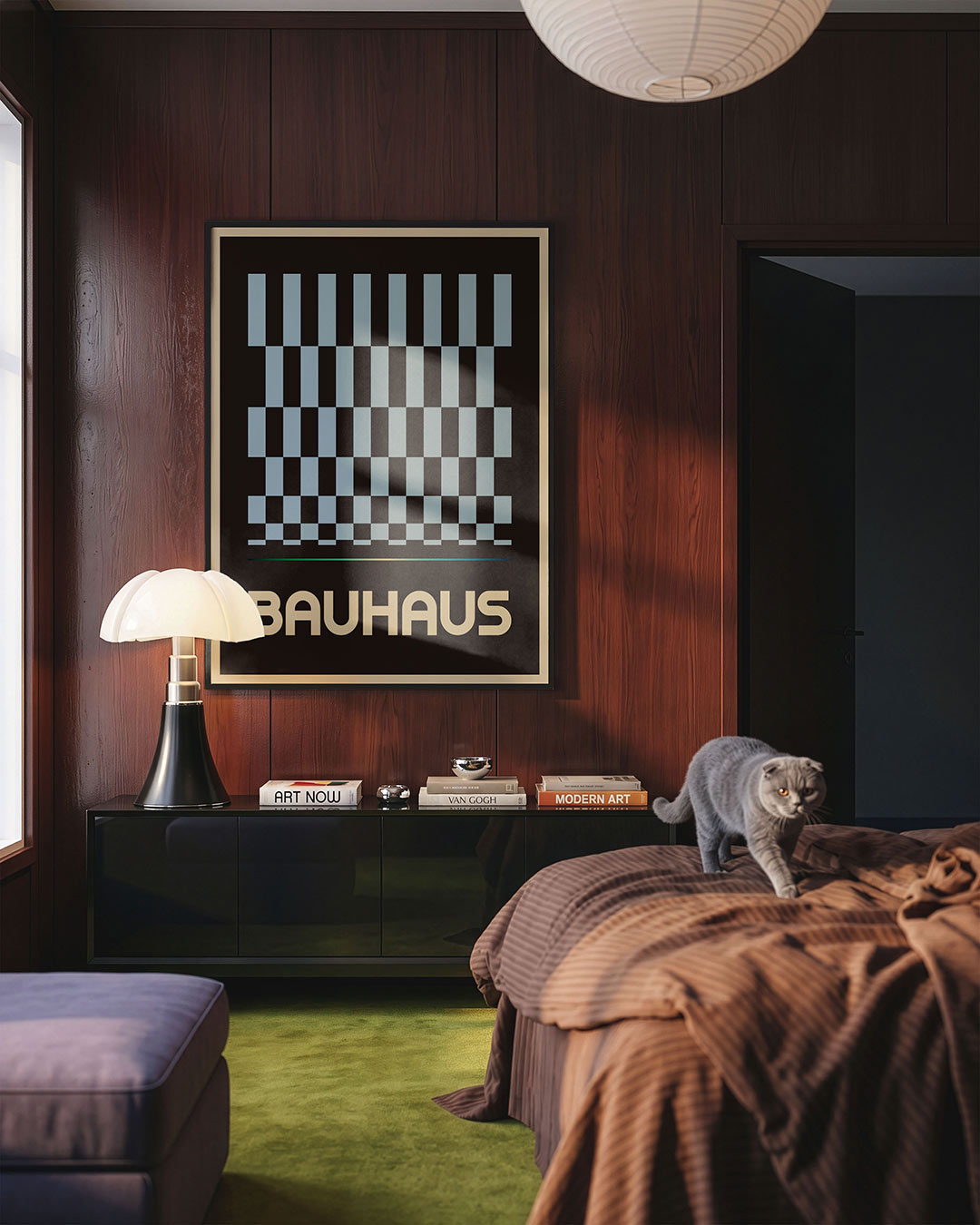 Vorm en balans – geometrische Bauhaus poster in staand formaat