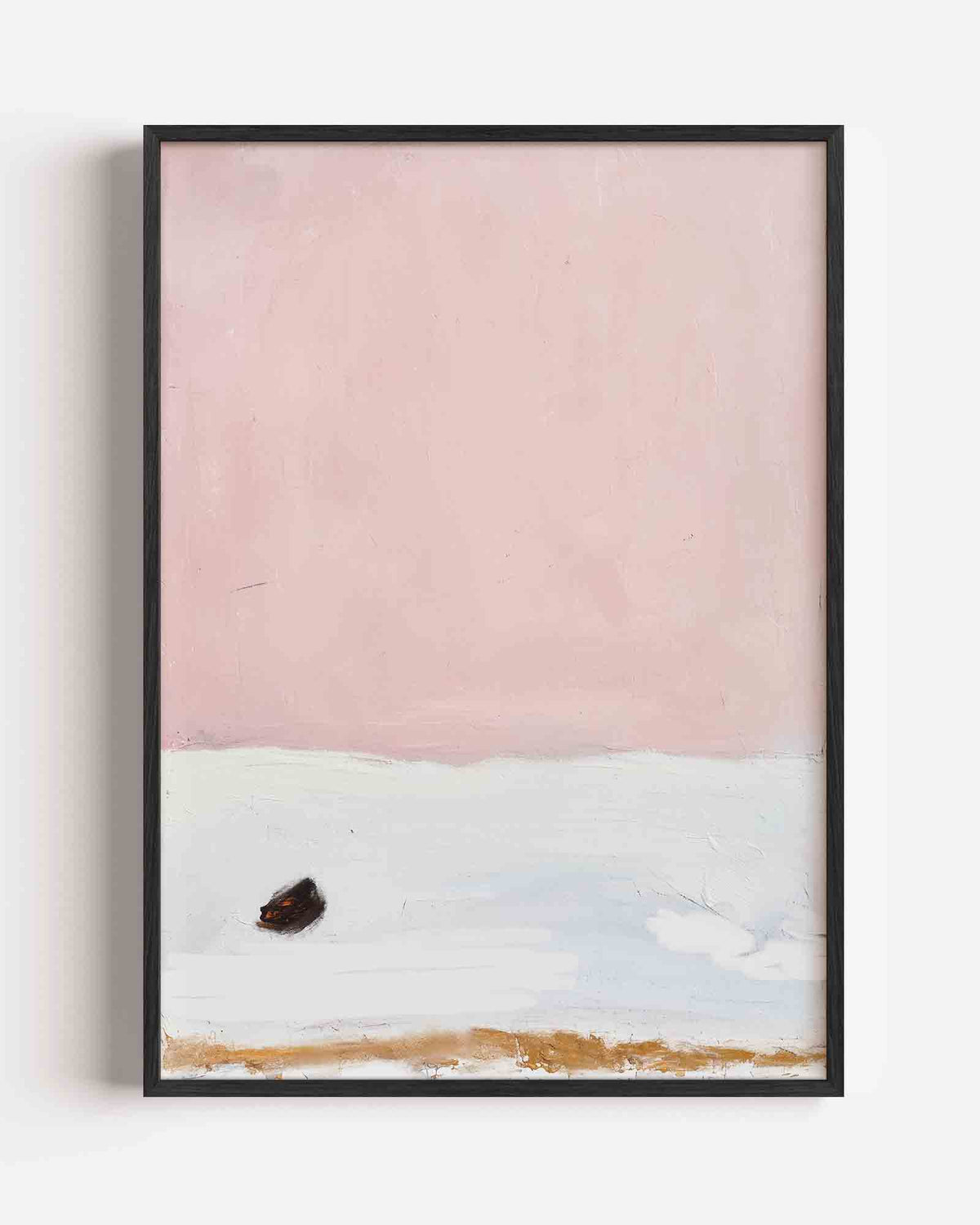 Roze en witte abstracte – Kunst & Design poster als staande wanddecoratie