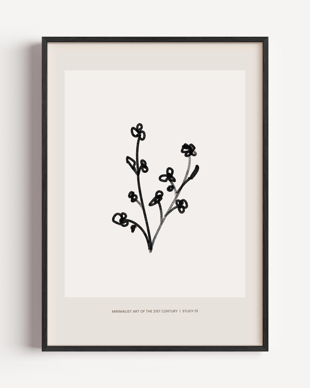 Minimalistische Bloementak – bloemen portret poster als wanddecoratie