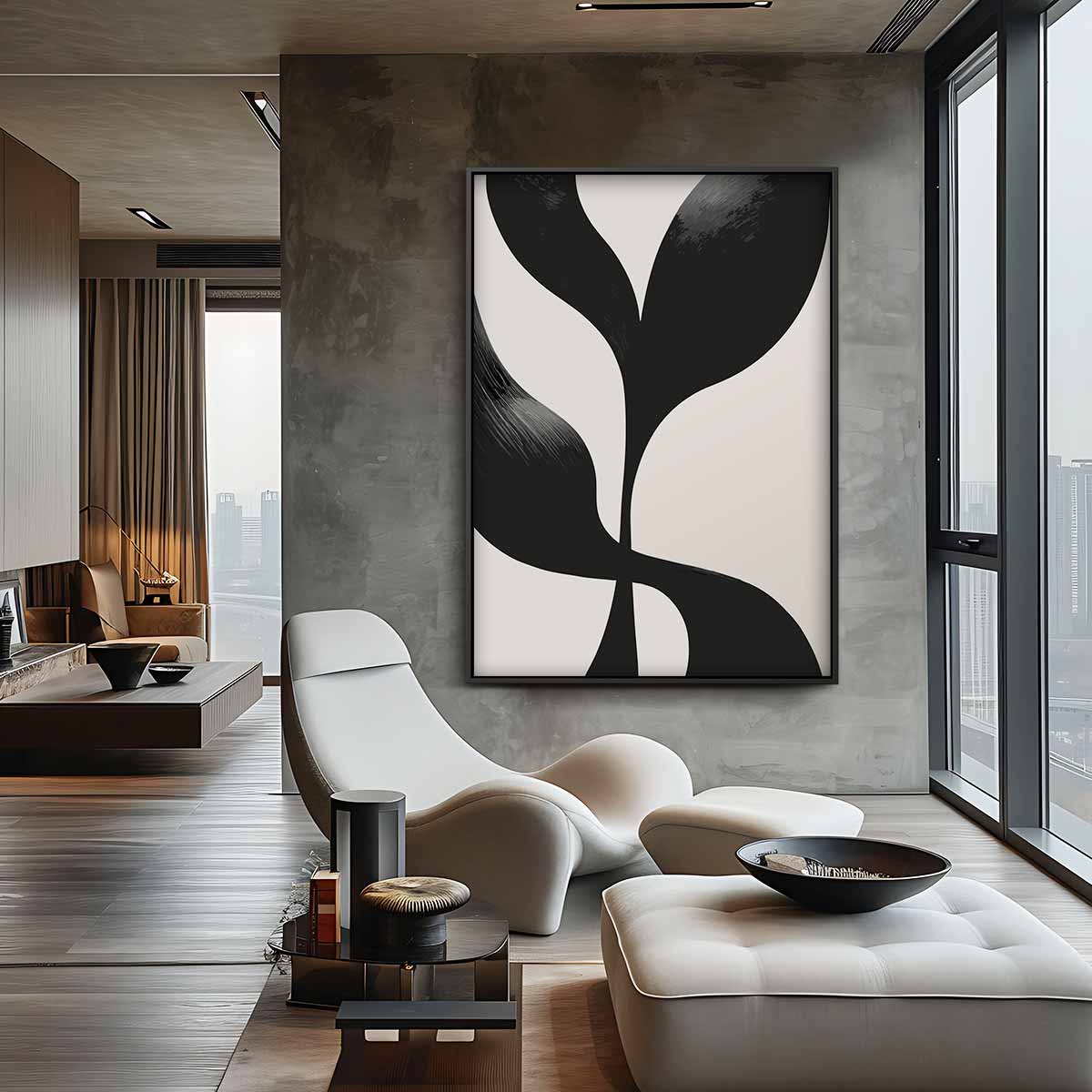Minimalistische Elegantie – canvas wanddecoratie in portret formaat