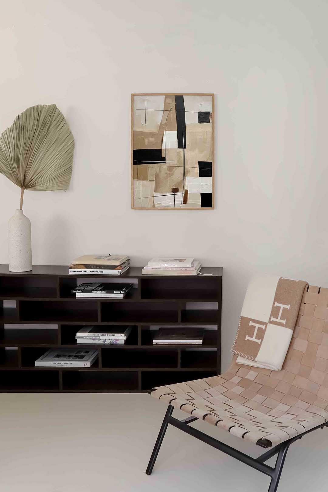 Abstracte vormen – zachte abstracte poster in staand formaat