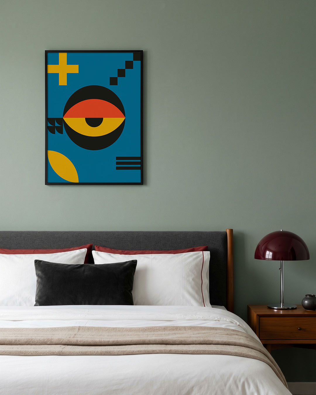 Vorm en kleur – geometrische poster in Bauhaus-stijl van WallArtistic