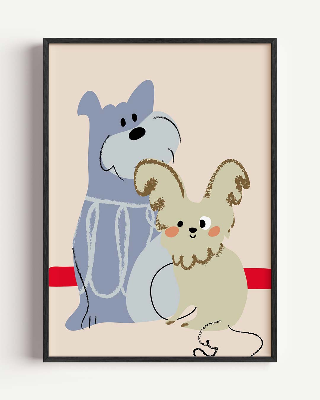 Vrolijke Vrienden – kids portret poster als wanddecoratie
