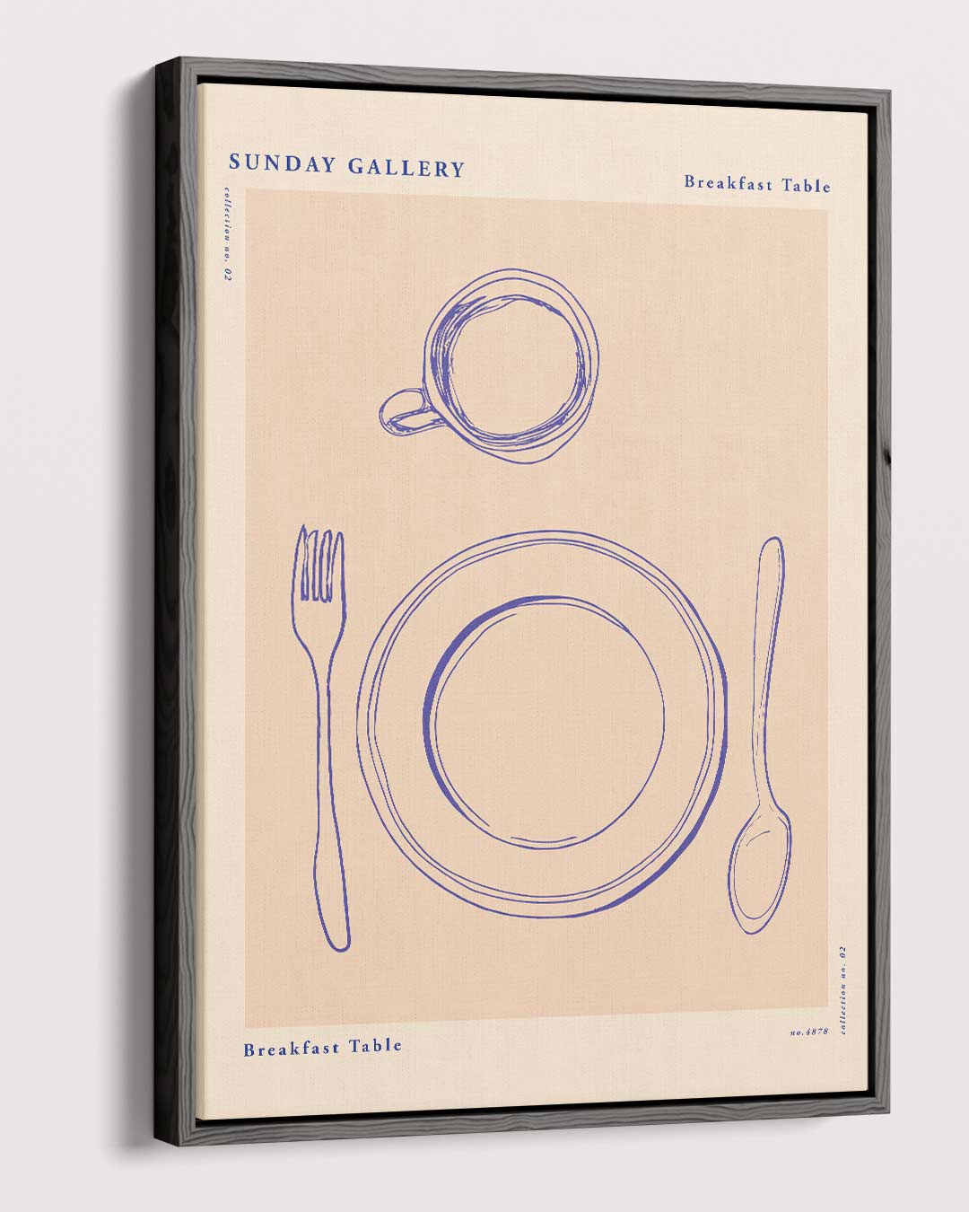 Ontbijttafel Illustratie – canvas wanddecoratie in portret formaat
