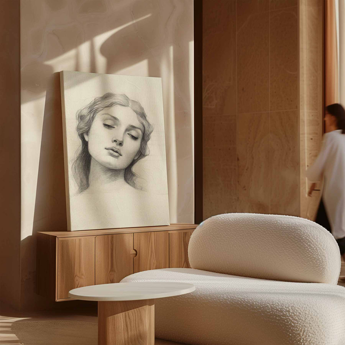 Tijdloze Elegantie – canvas wanddecoratie in portret formaat