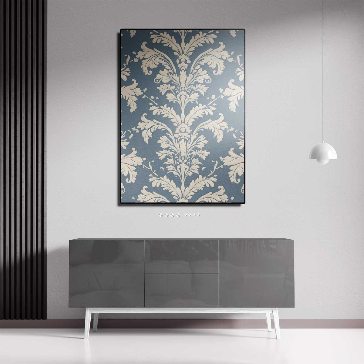 Klassiek Barok Behangpatroon – dibond kunstwerk als wanddecoratie