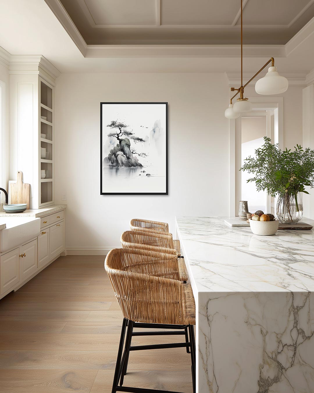 Serene natuurscène – moderne staande wandkunst