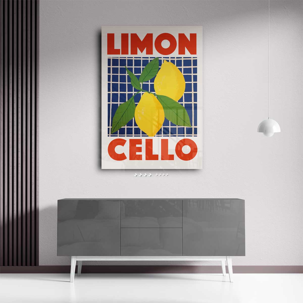 Limoncello Poster – kunstwerk met zwarte baklijst
