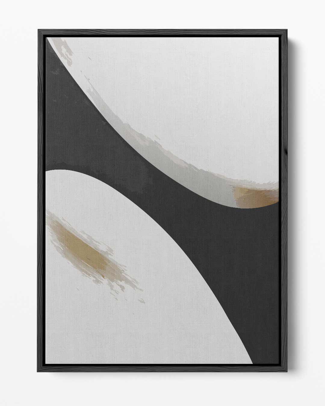 Abstracte Curves in Zwart en Wit – portret kunstwerk als wanddecoratie