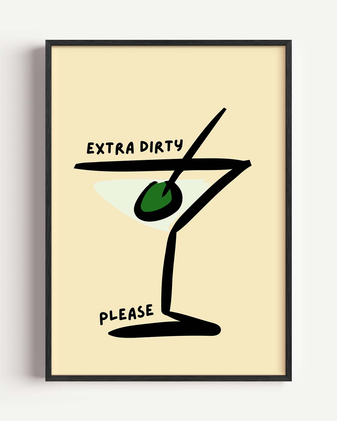 Extra Dirty Martini – zomer portret poster als wanddecoratie