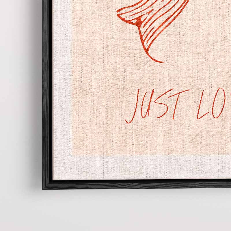 Just Lovely Strik Illustratie – canvas wanddecoratie in portret formaat